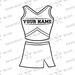 Cheerleader Uniform SVG Cheerleader SVG Cheerleader PNG Cheerleader