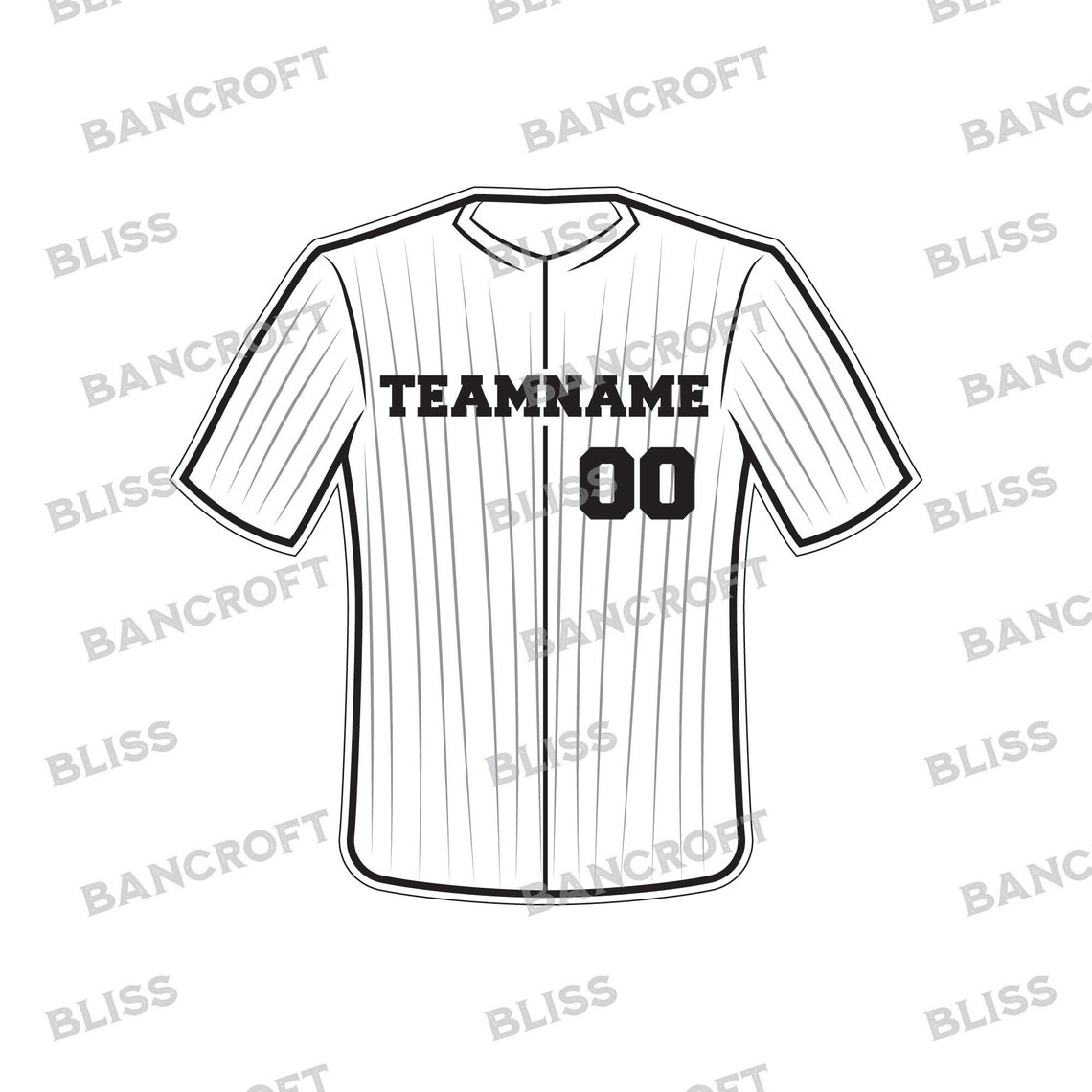 Baseball Jersey Svg Softball Jersey Svg 4 Pack Clip Art Etsy