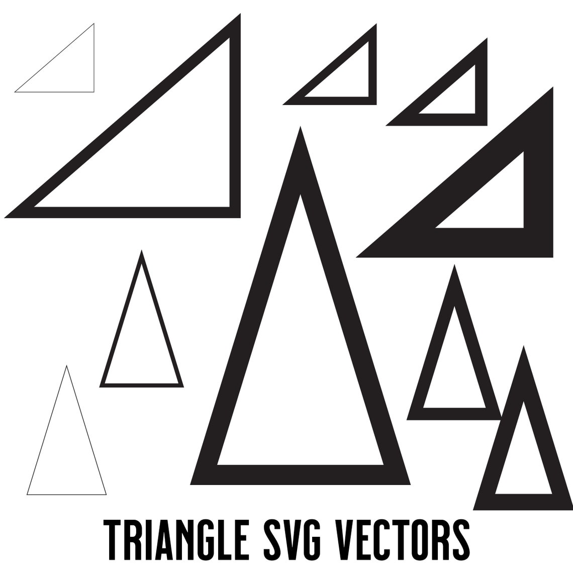 Triangle Shapes Triangle Digital Download Triangle Vector Triangle SVG