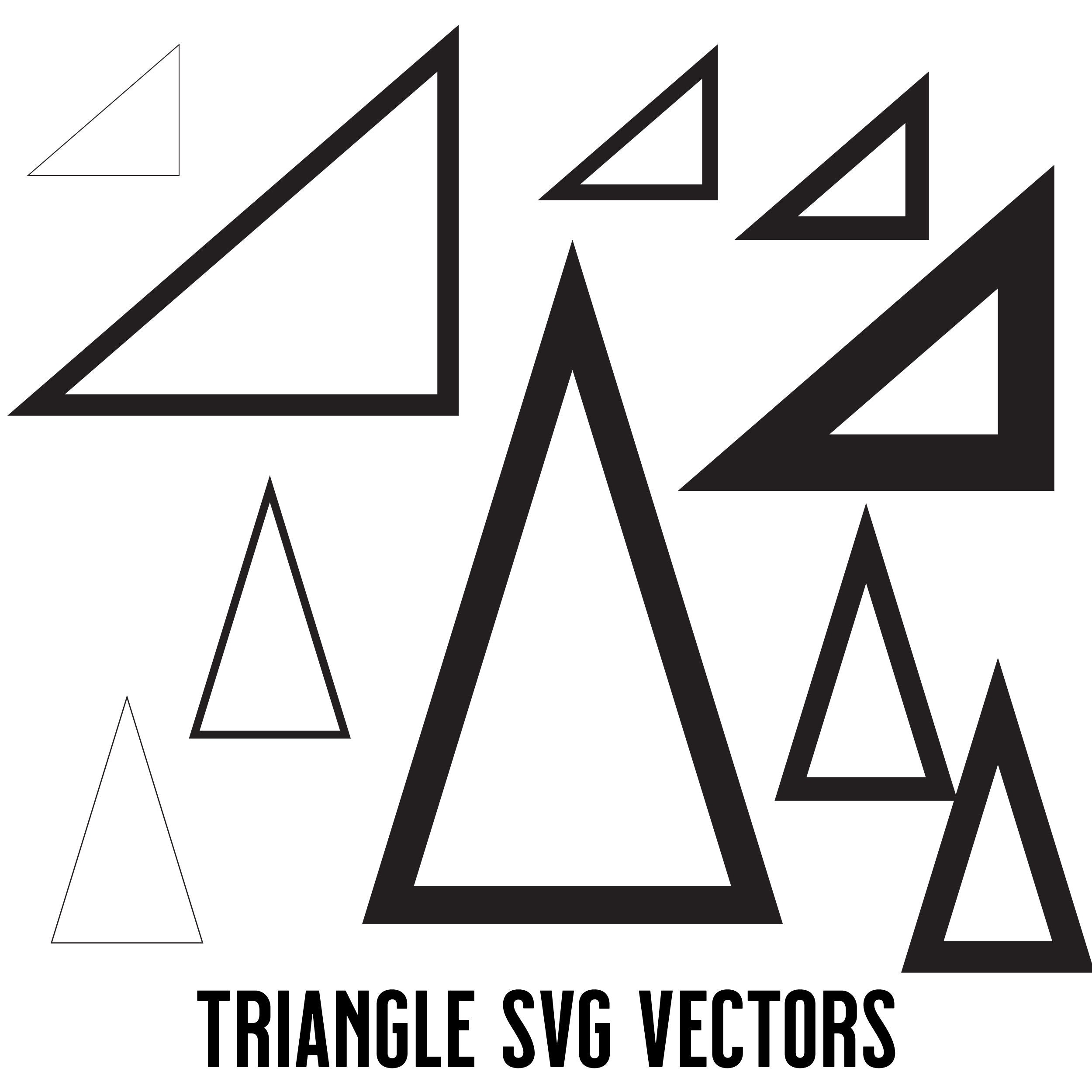Triangle Shapes Triangle Digital Download Triangle Vector Triangle SVG ...