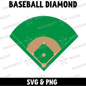 Campo da baseball SVG Baseball Diamond SVG Baseball SVG Campo da baseball png Baseball Diamond png Baseball Clip Art per Cricut, Laser, Glowforge