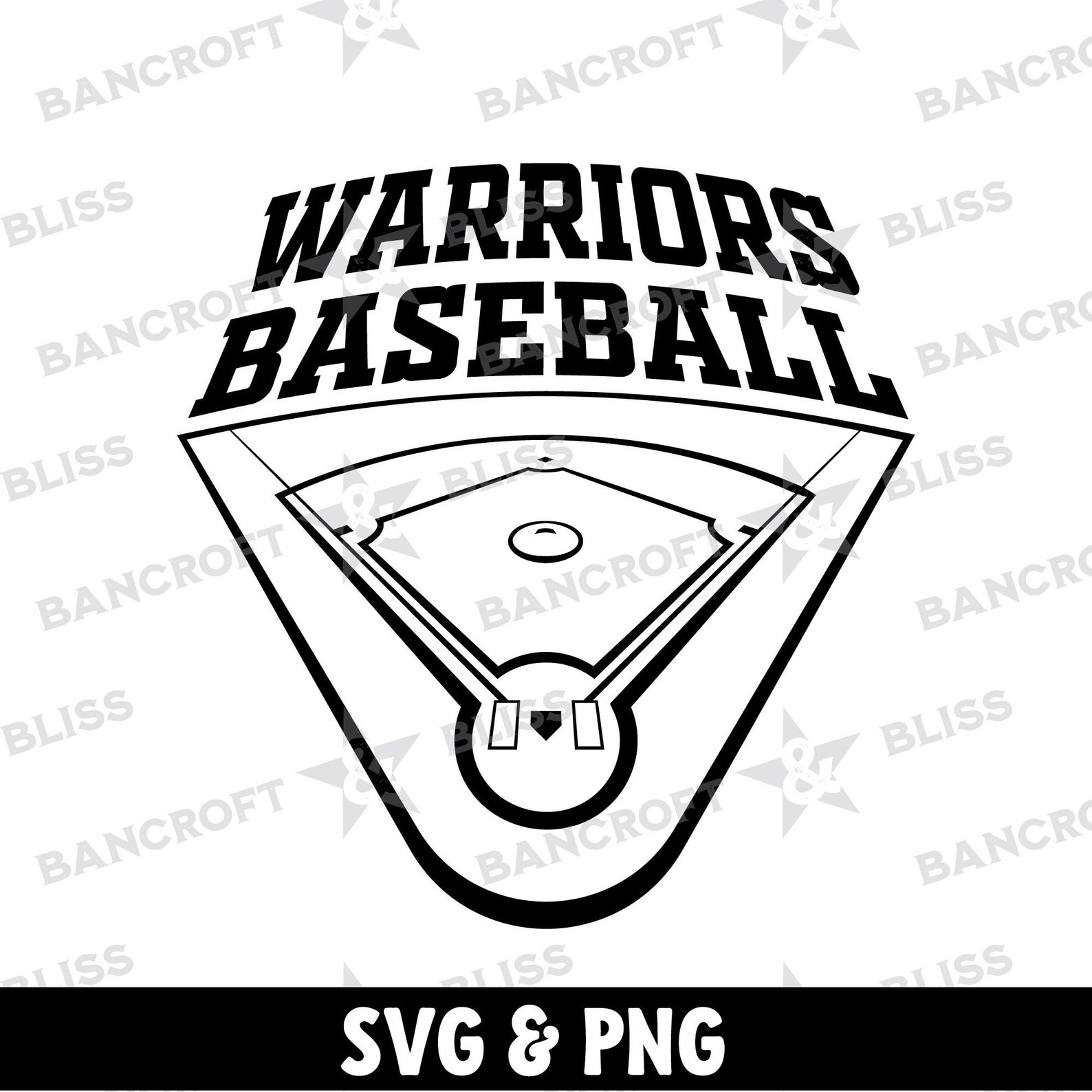 Warriors Baseball Svg Warriors Svg Warriors Baseball Png Etsy