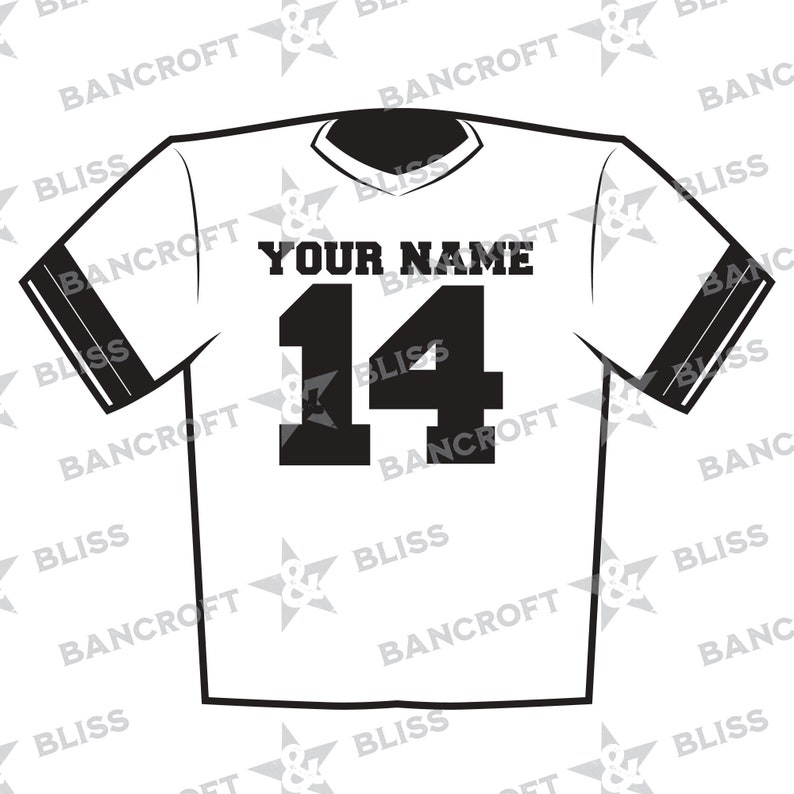 Football Jersey SVG Football SVG Jersey Style Clip Art Jersey Etsy