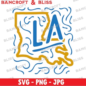 Louisiana State Design Digital Download | Design Vector | SVG, PNG, jpg | Cricut, Glowforge, Laser, Heat Transfer