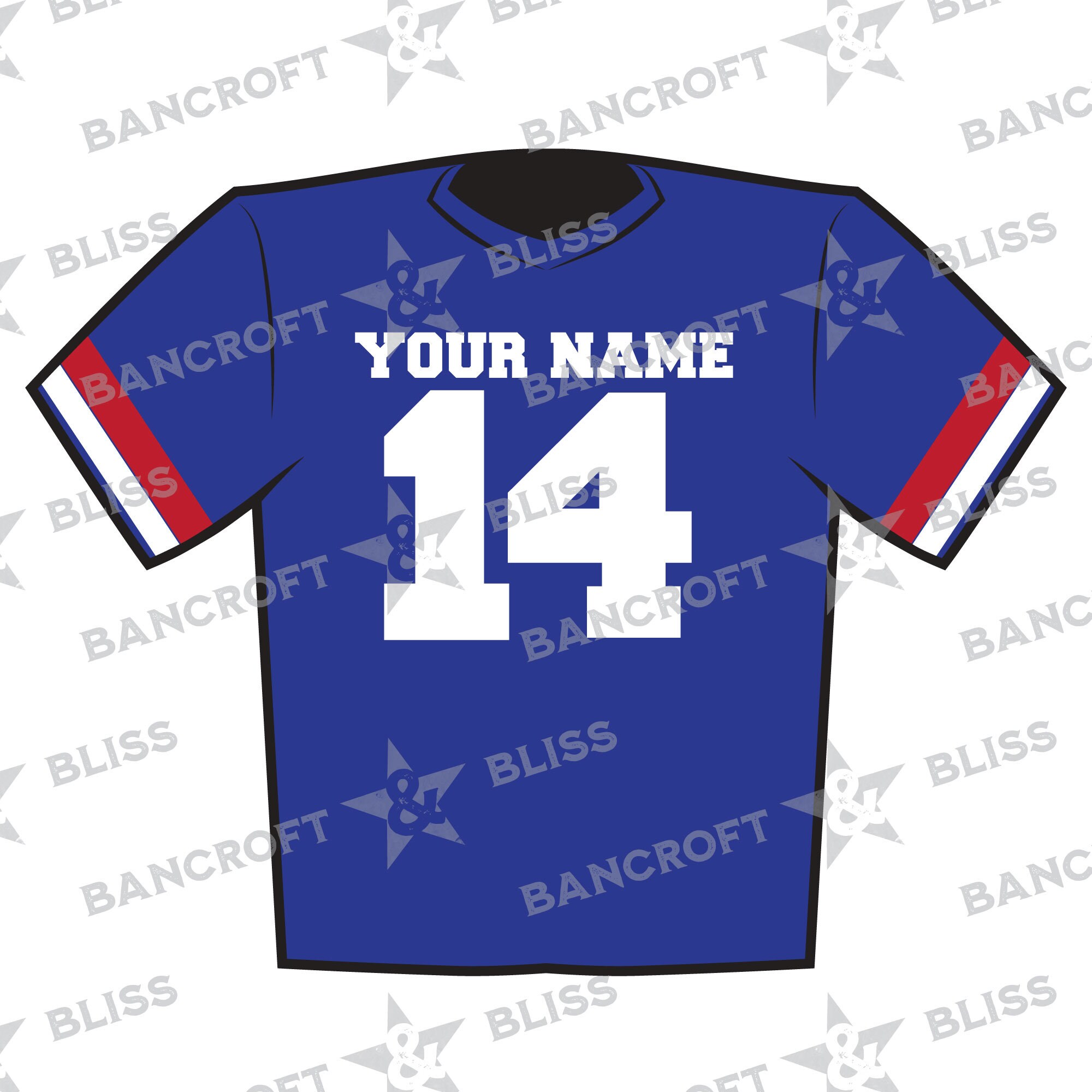 Blue Football Jersey Clipart Hd PNG, Yellow White Blue Stripe