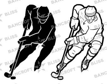 Hockey SVG Hockey Spieler SVG Hockey Silhouette SVG Hockey png Hockey Pose svg digitaler download Hockey Clip Art für Cricut, Laser, Transferpresse
