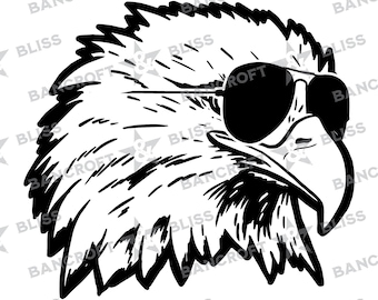 Eagle SVG Eagle PNG Eagles svg Cool Eagle met Aviator Bril Eagle MascotTe Digital Download Art | Schoolgeest | Warmtepers, warmteoverdracht