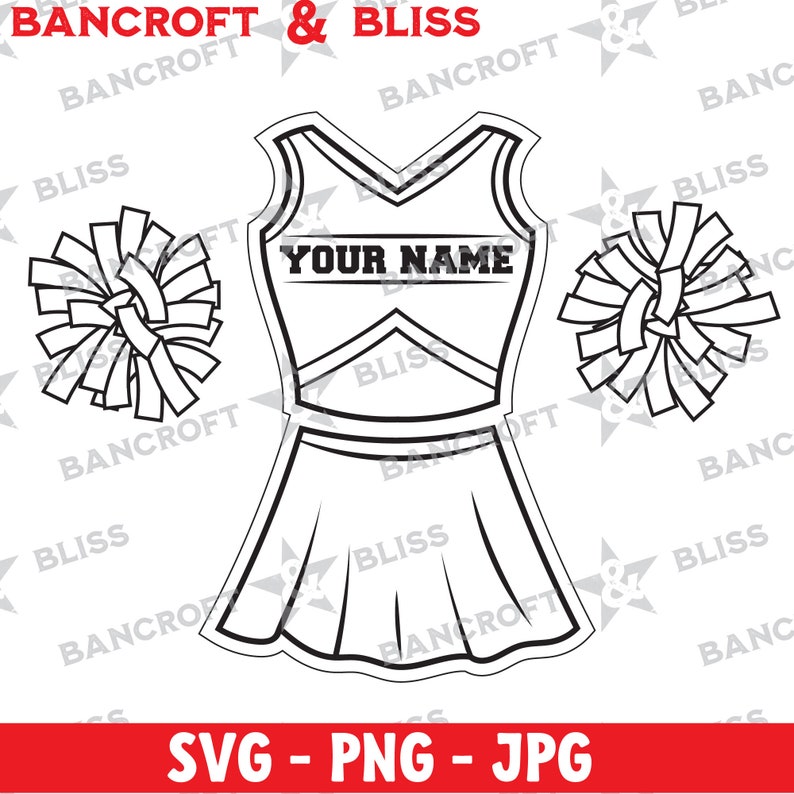 Cheerleader Uniform SVG Cheerleader SVG Cheerleader PNG Etsy