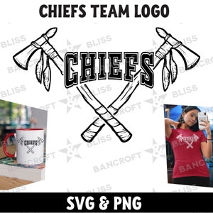 Chiefs SVG for Team Spirit Wear Chiefs Football SVG Chiefs Mascot SVG Full Set Digital Instant Download - Cricut, Laser, Heat Transfer