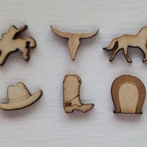 Cowgirl Rodeo Wood Earring Stud Collection---Digital File--- DXF, SVG, PDF