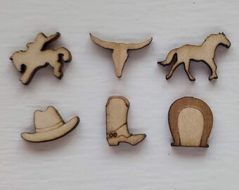 カウガール ロデオ ウッド イヤリング スタッド コレクション---デジタル ファイル--- DXF、SVG、PDF
