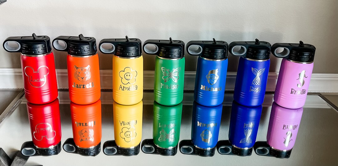 Custom Kids Personalized Engraved Water Sports Bottle 12oz Boy Girl ...