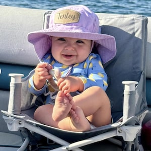 Personalized Baby Sun Hat: Adjustable 50SPF Beach Bonnet image 1