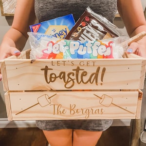Smores Personalized Gift Crate New Home Wedding
