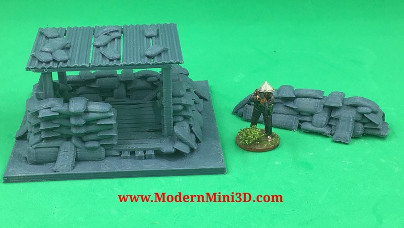 28mm Vietnam Gun Nest Terrain Miniatures Unpainted - Etsy