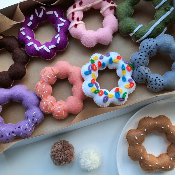 Mochi Donuts, Felt Donuts, Felt Food, Pretend Play, Felt Decoration, Donut Toy, Play Food, Dessert Play Food, Mochi Donut Toy