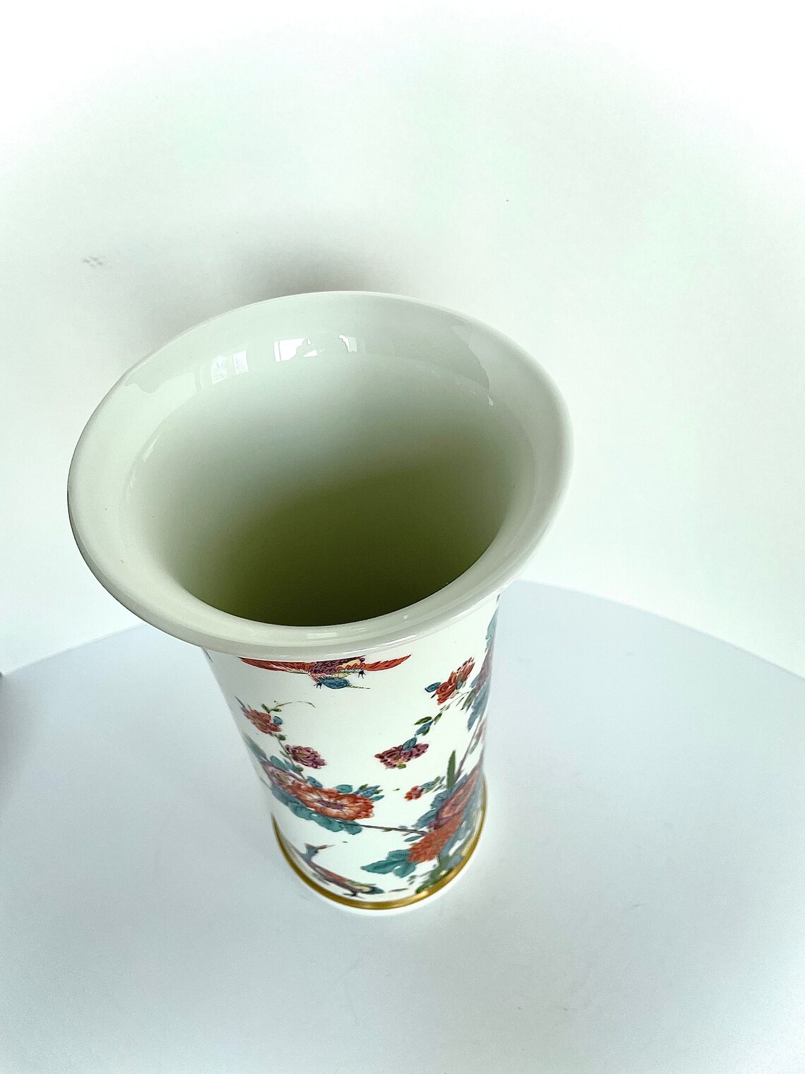 Large Lenox Saxony Porcelain Vase in the image of Meissen Vase Etsy