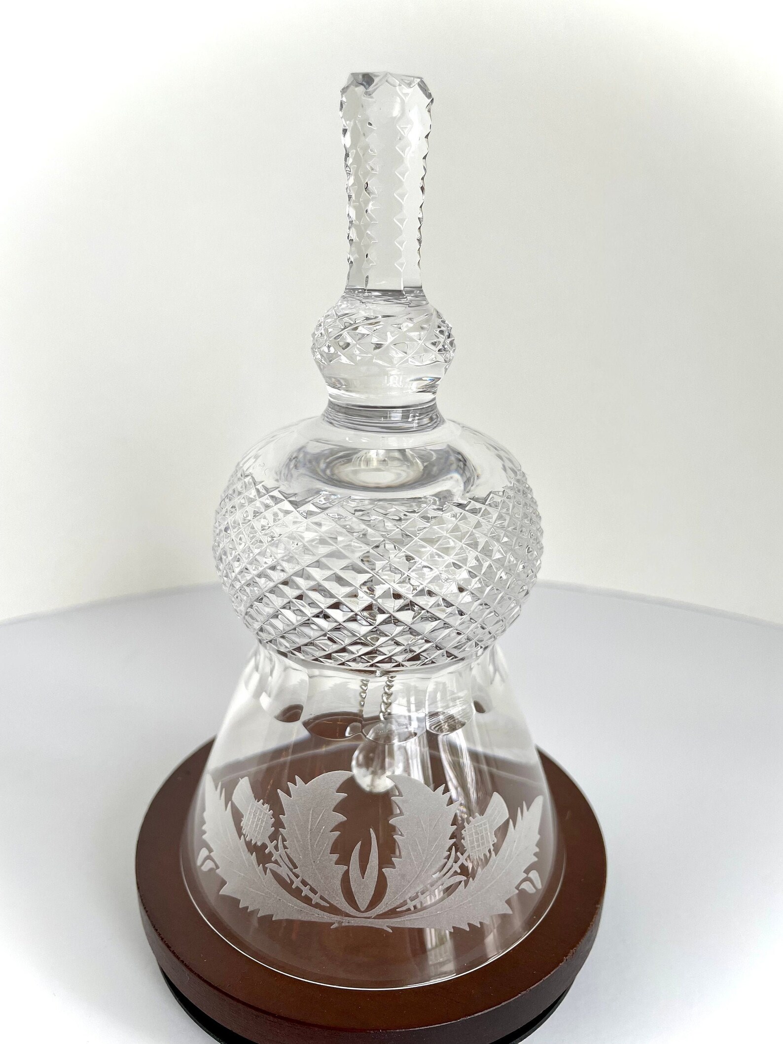 Edinburgh Crystal Bell Thistle Design From the 1970s Cut Etsy