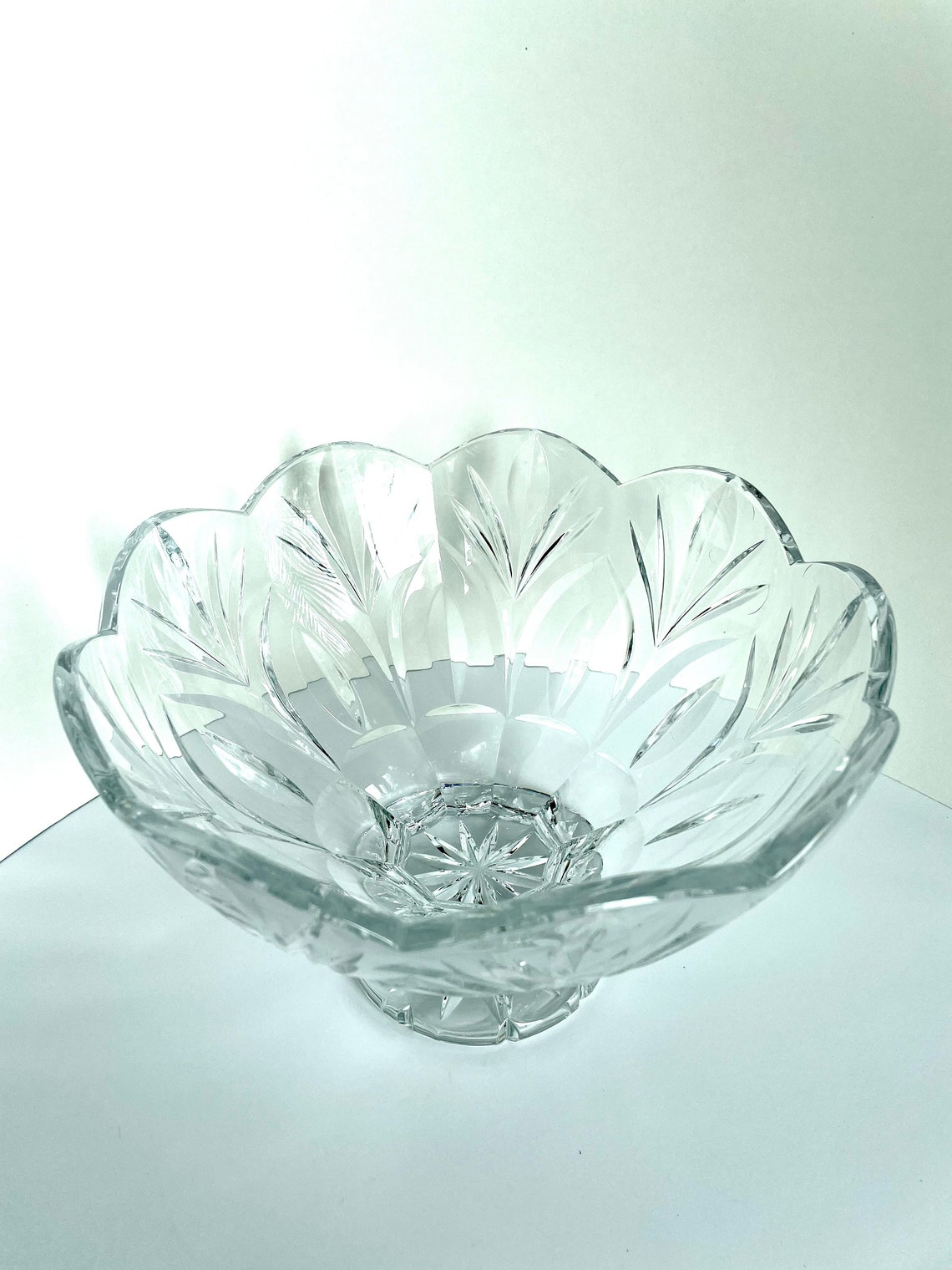 Lead Crystal Bowl Made in Poland Etsy