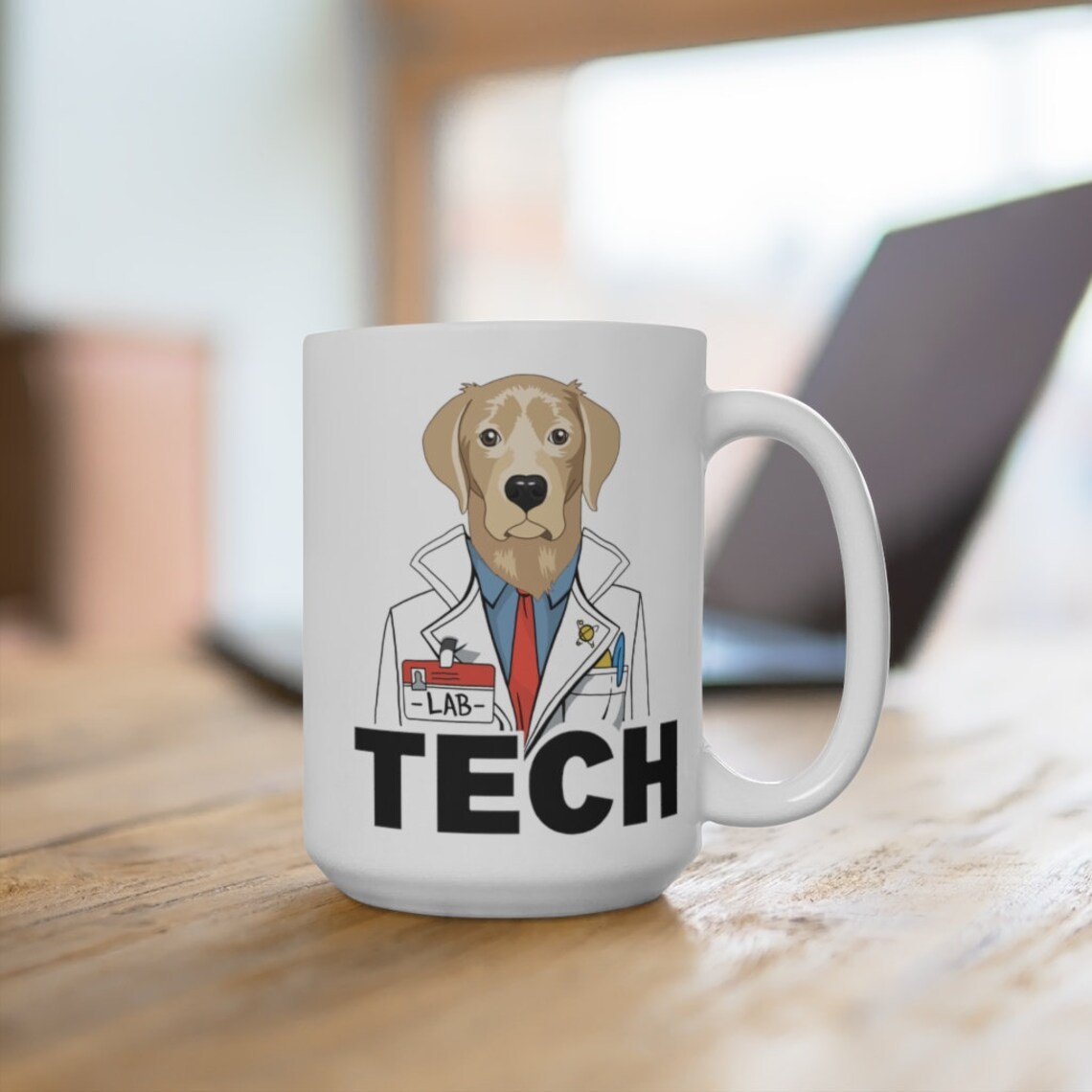Lab Tech Mug 15oz, Coffee Mug, Tee Cup, Laboratory, Scientist, Medical
