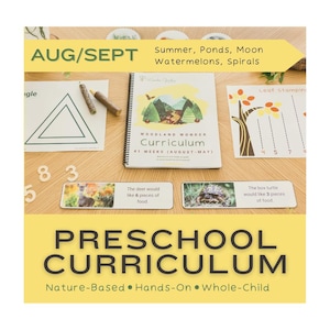August & September Preschool Curriculum for Homeschoolers: Secular, Whole-child focus, Hands-on