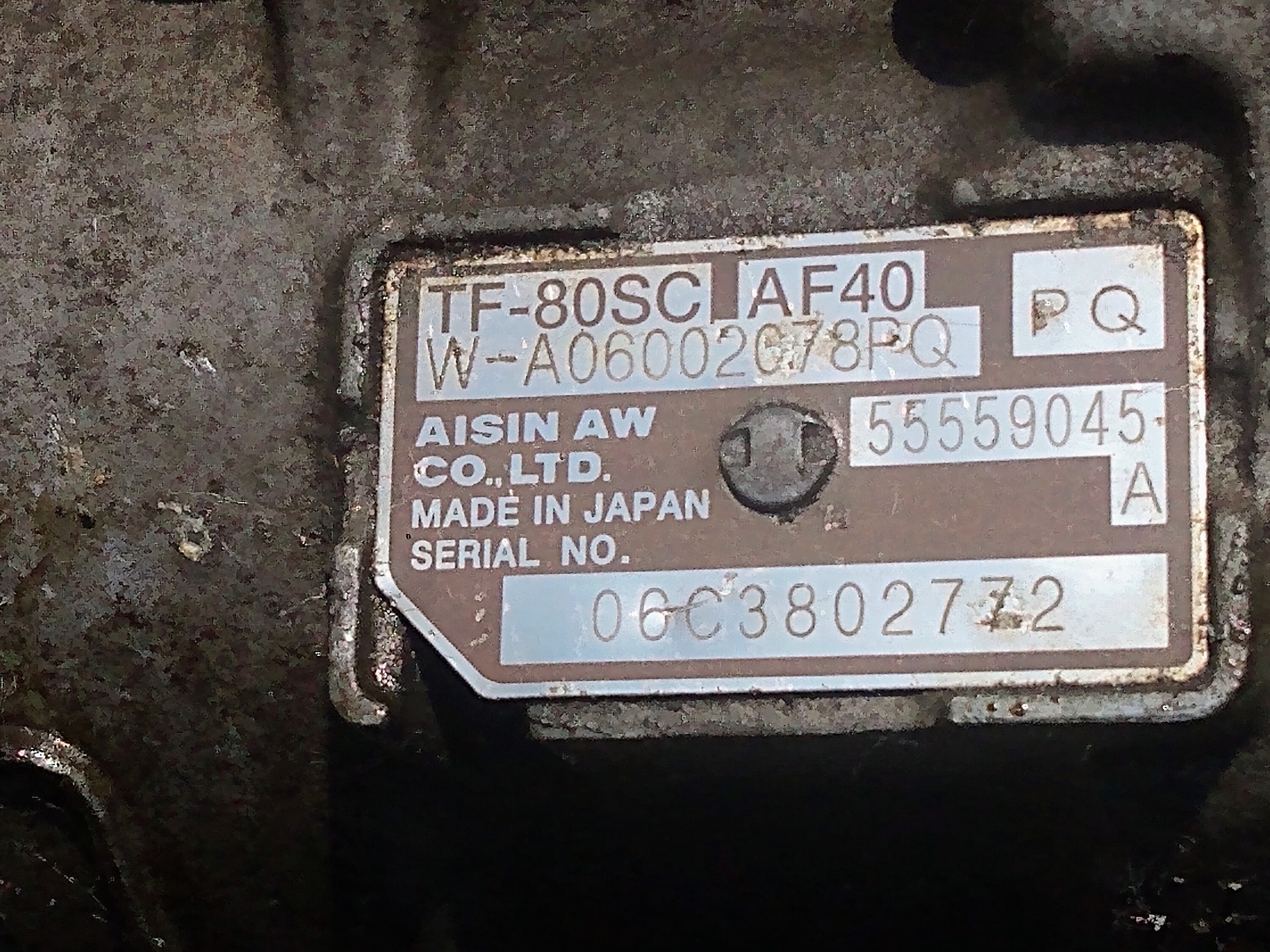 Saab 9 3 2.8L 6cyl Automatic Transmission TF 80SC AF-40 55563133