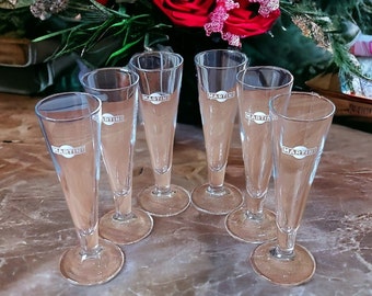 Ensemble de 6 verres à martini vintage, accessoires de bar rétro avec logo à martini