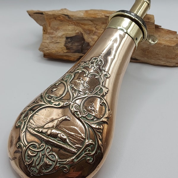Copper Powder Flask Etsy