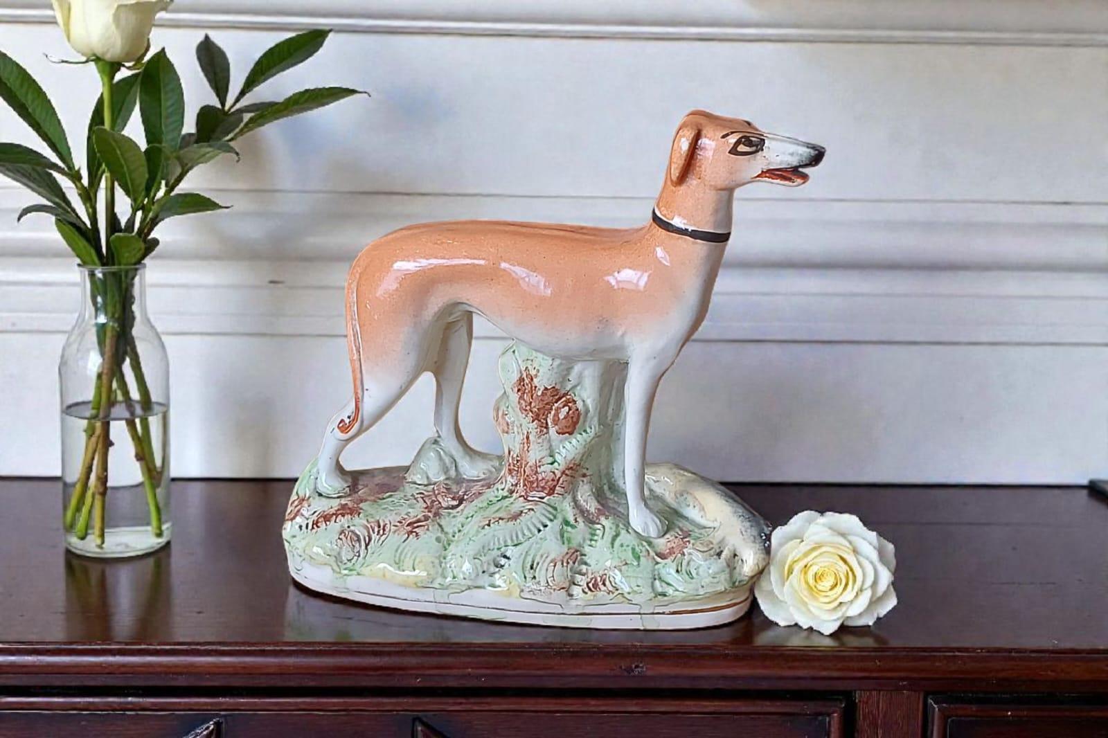 Staffordshire Pottery Whippet - Etsy
