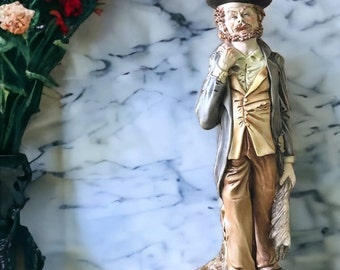 Rare 1950s Capodimonte Vagabond Figurine, Italian Tramp with Double Hat
