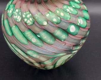 Isle of Wight Glass Vase, Woodland Silver Birch, 1990s Decorative