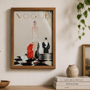 Vogue アートワーク 壁掛けミラー Vogue Mirror - Etsy