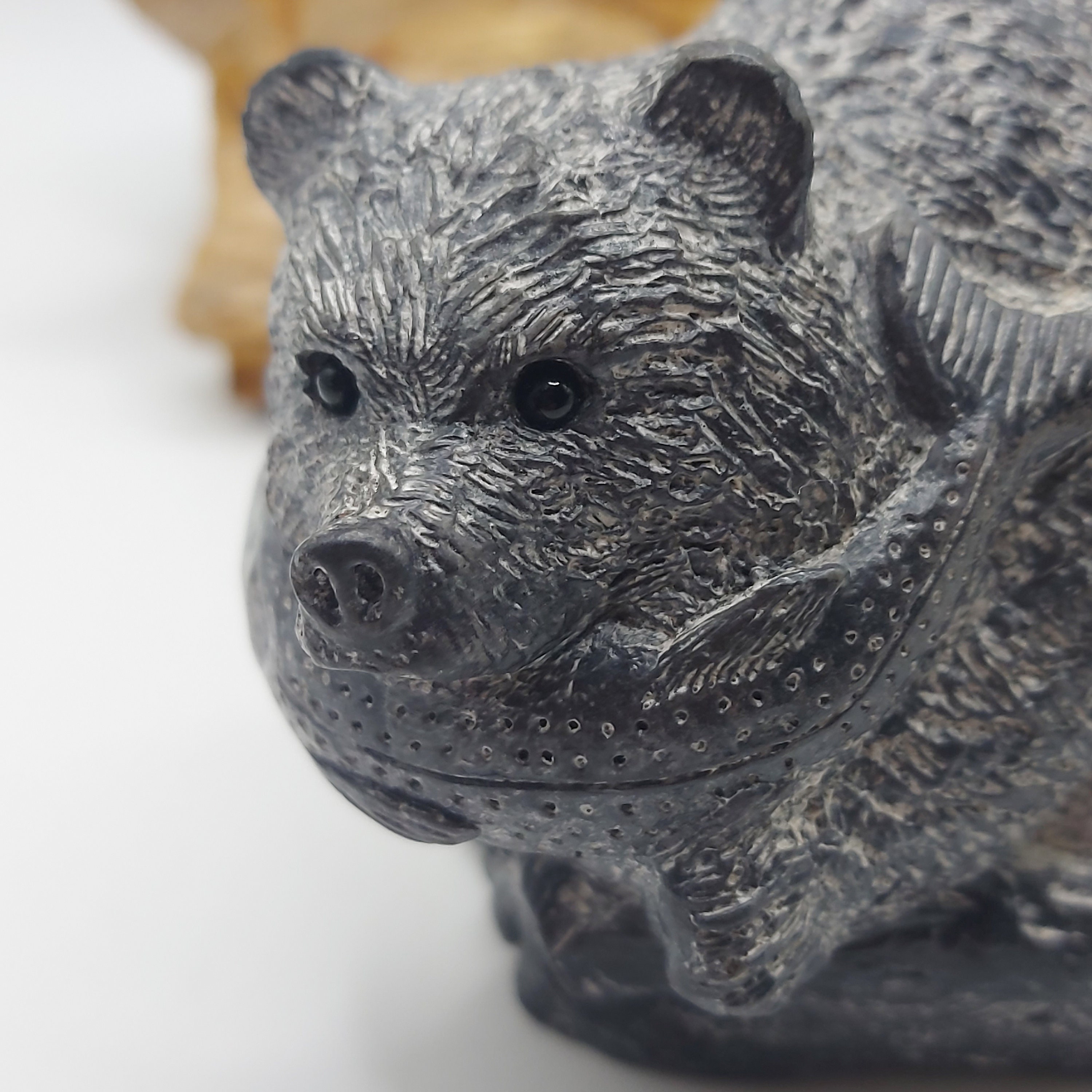 Vintage Hand Carved Soapstone Bear Sculpture, Inuit Art - Etsy