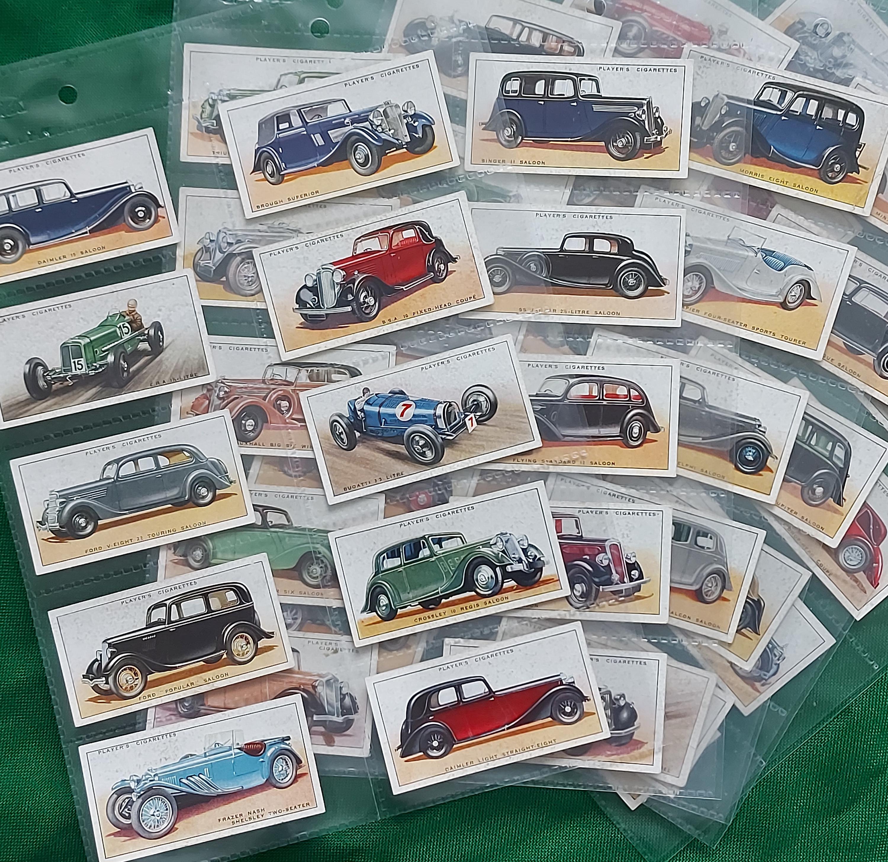 Vintage 1930s player's Cigarette Cards – “Motor Cars” Series – Set of 50 –  Classic Car Collectibles – Original Ephemera, home/ office decor
