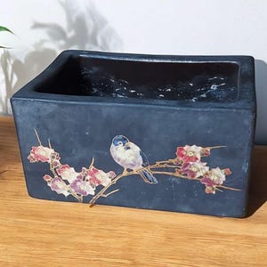Early 20th century Bretby pottery indoor planter / bonsai planter, Art Nouveau planter, small planter, home decor, decorative planter,