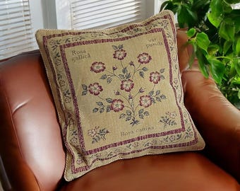 Large Vintage cushion covers, floral design, home accents, cottage decor, scatter cushion covers,