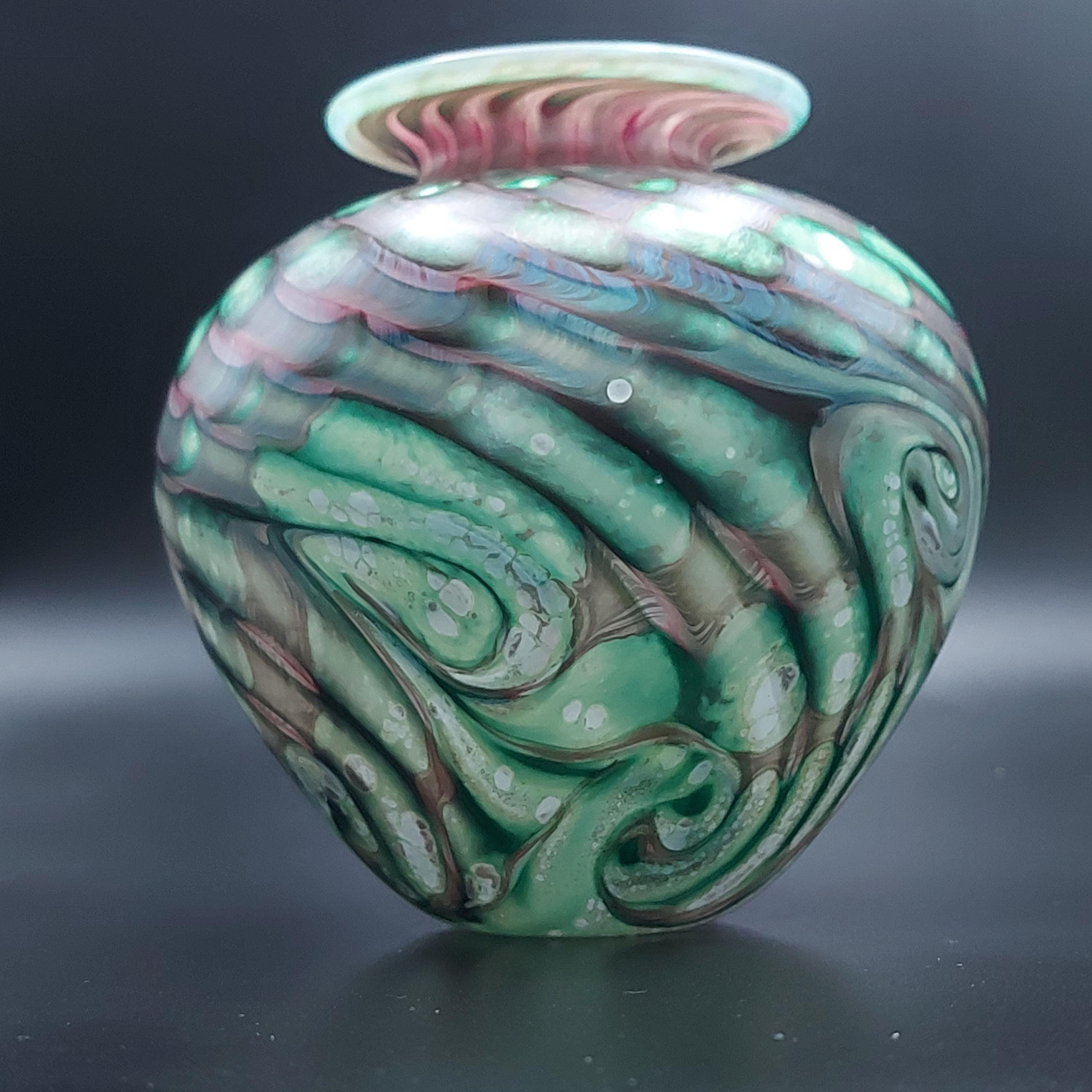 Isle of Wight Glass Vase, Woodland Silver Birch, 1990s Decorative