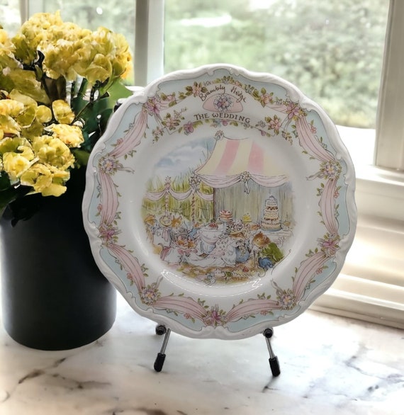 Vintage Royal Doulton Brambly Hedge the Wedding 8 Plate,royal Doulton  Picture Plate,collectable Plate, Jill Barklems Brambly Hedge 