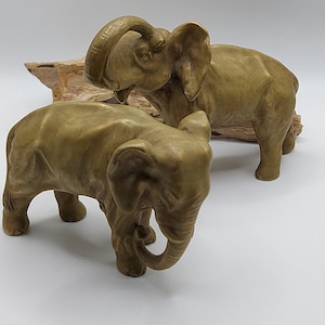 RARE Pair of Royal dux Elephants 1930s / art nouveau/ home decor/ decorative figurine/ classical style