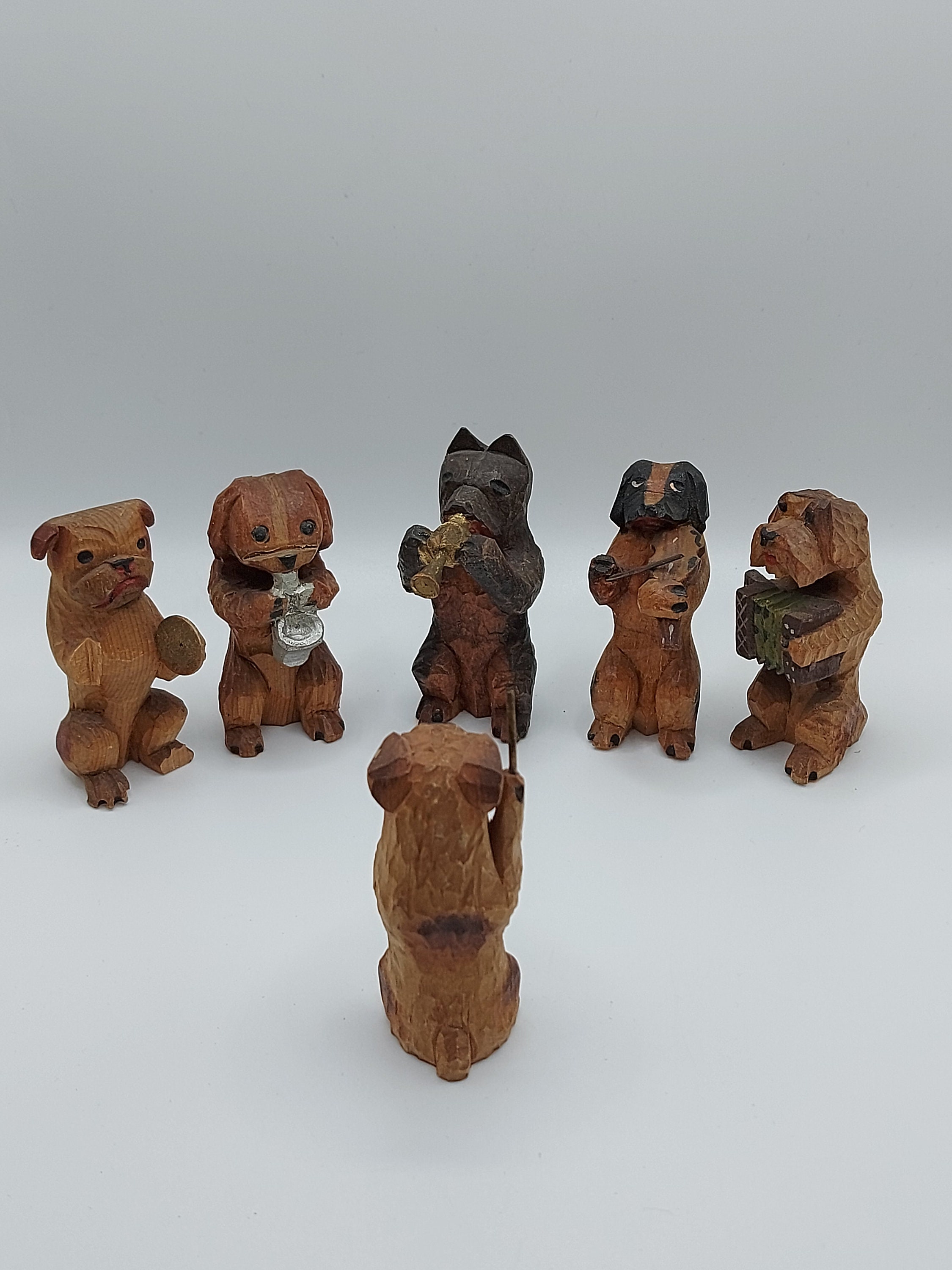0437 犬 置物 オーケストラ オルゴール