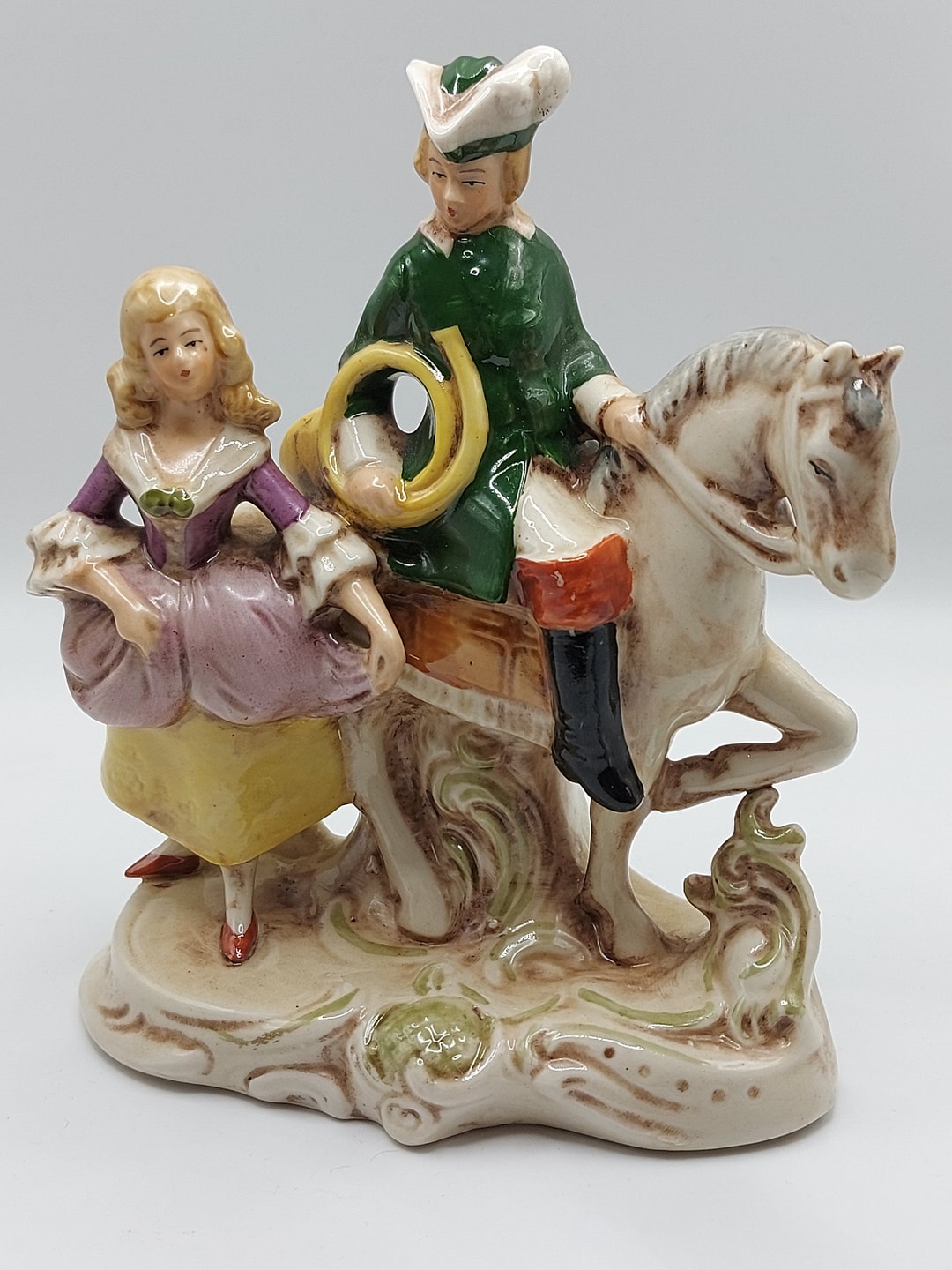 German Grafenthal Porcelain Figure on Horseback - Etsy