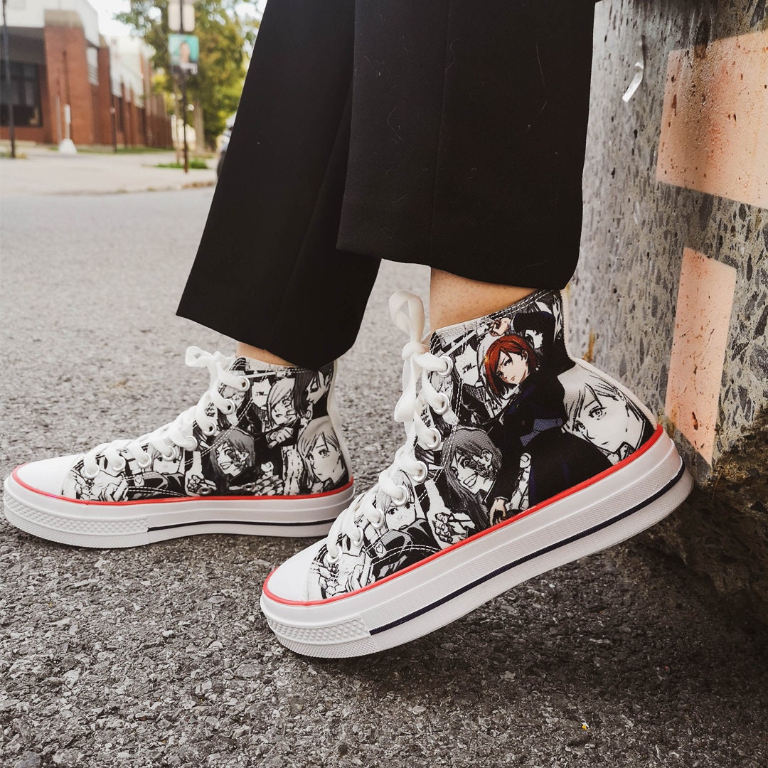 Converse Inspired Shoes Anime Sneakers Anime Shoes Leather - Etsy Converse Inspired Shoes Anime Sneakers Anime Shoes Leather - Etsy