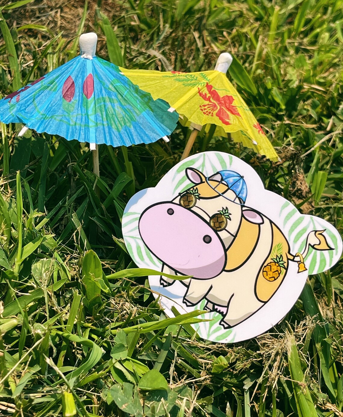 Pineapple Cow Sticker Harvest Moon Inspired Etsy