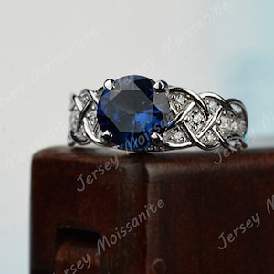 Sterling Silver Created White Sapphire Oval Shape Solitaire Ring