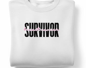 Breast Cancer Survivor Crewneck | Pink Ribbon Awareness Gift