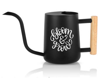Personalized Watering Can with Wood Handle - Bloom & Grow