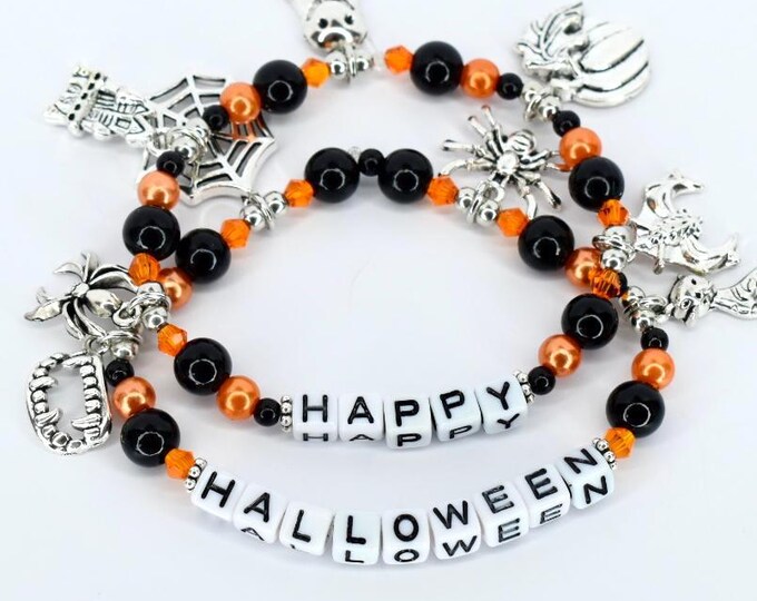 Halloween Charm Bracelet, Set of 2