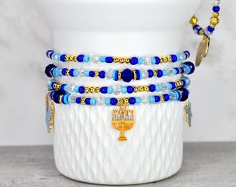Hanukkah Celebration Charm Bracelets - 4 Piece Set