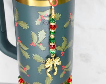 Holiday Botanical Straw Charm Dangle