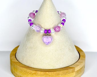 Purple Heart Charm Necklace for Monster Doll